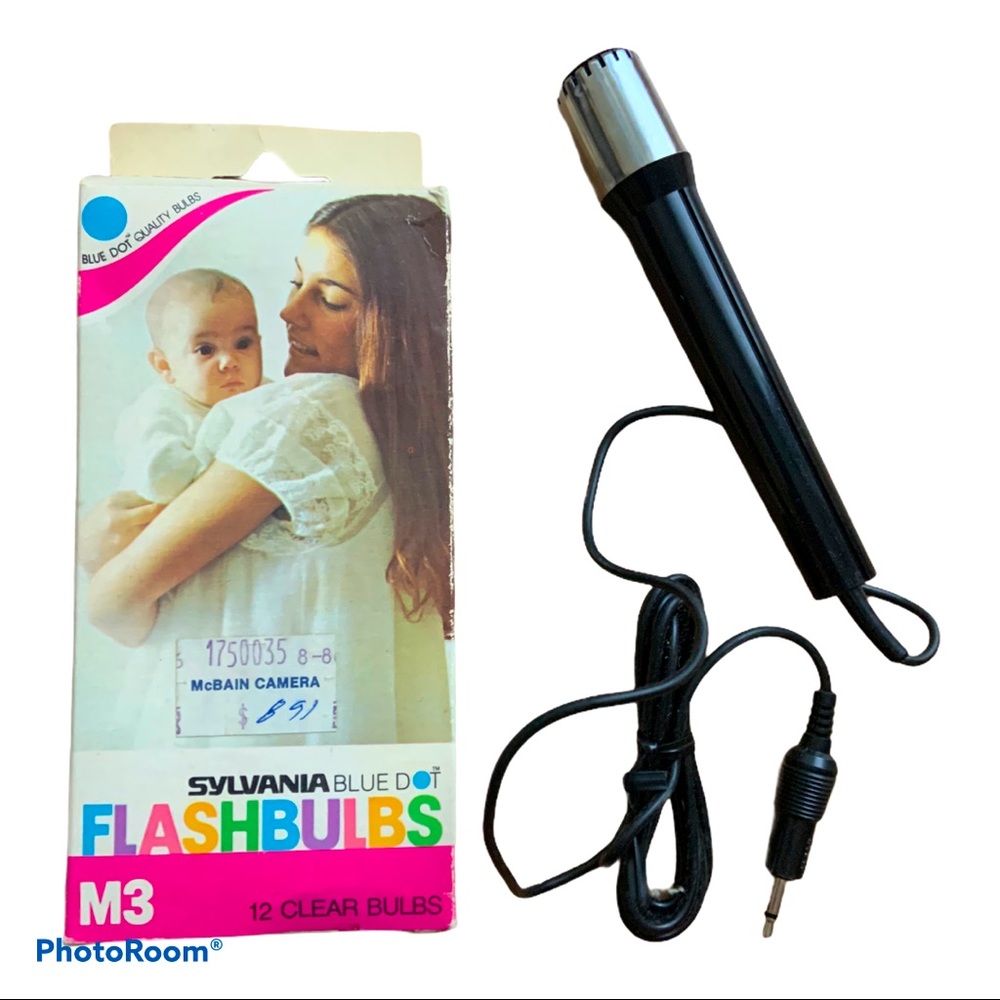 Vintage M3 flashbulbs & Microphone 🎤 for cameras